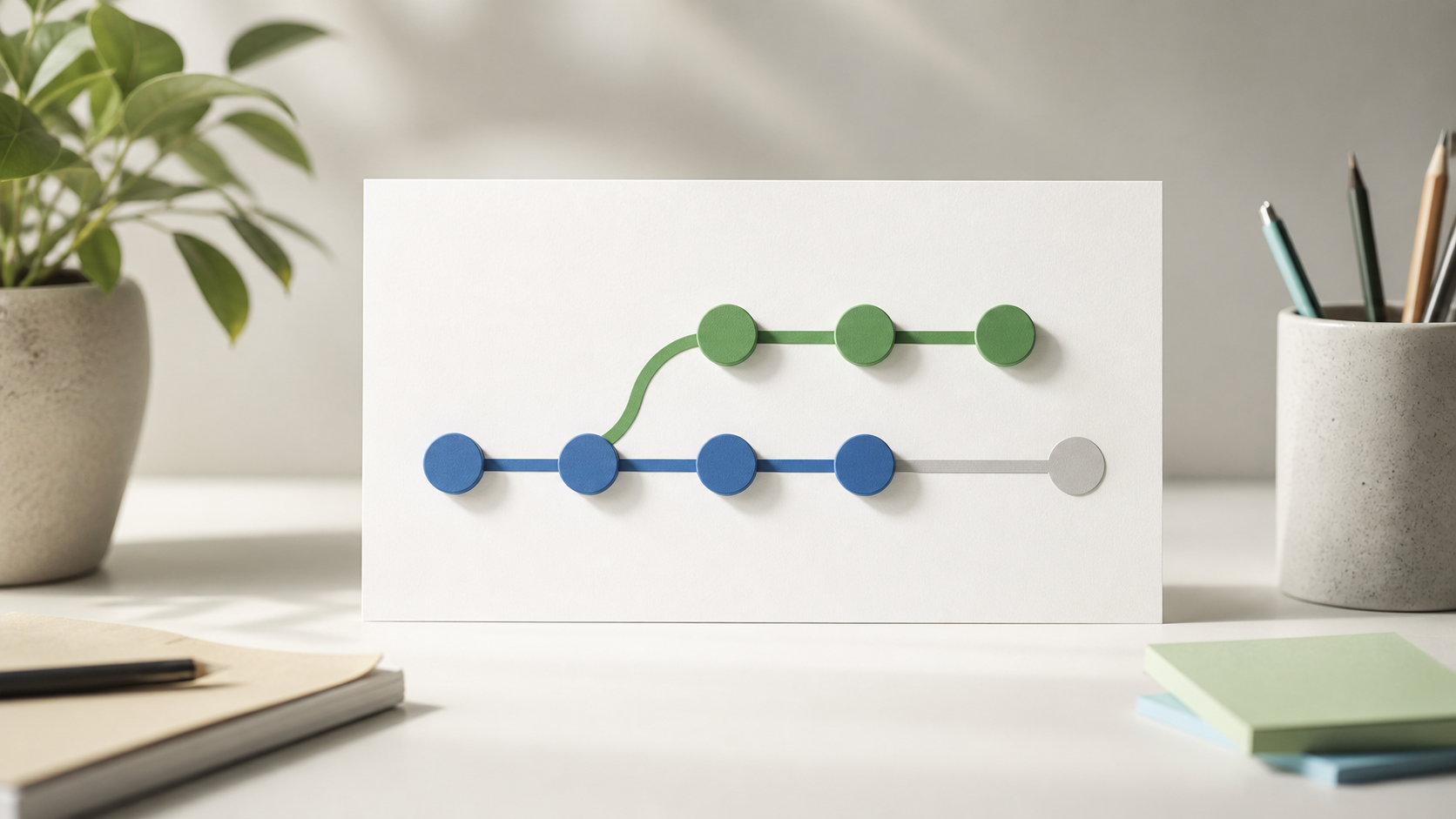 Illustration of a Git branch diagram