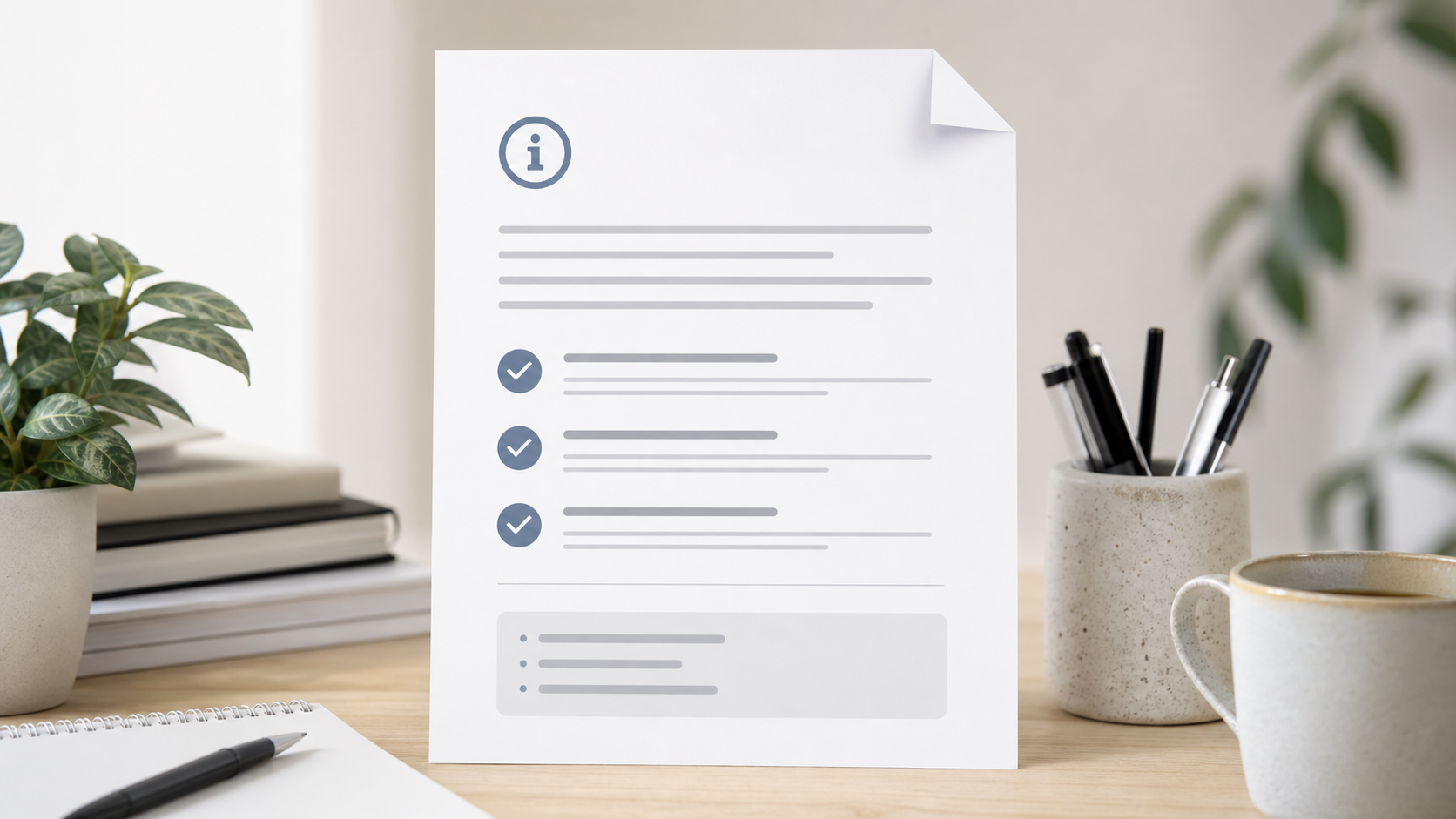 Illustration of a README document